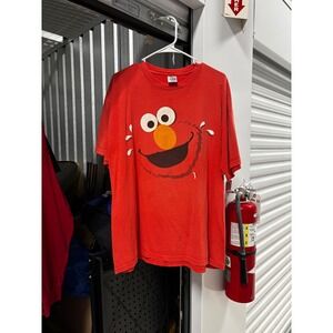 Vintage Sesame Place Elmo Splash T-Shirt Red  Mens XL Sesame Street